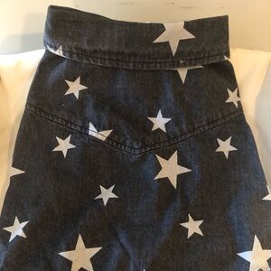 Dog Top•Paw Black Star Denim Coat Jacket Pet NWOT Sz M